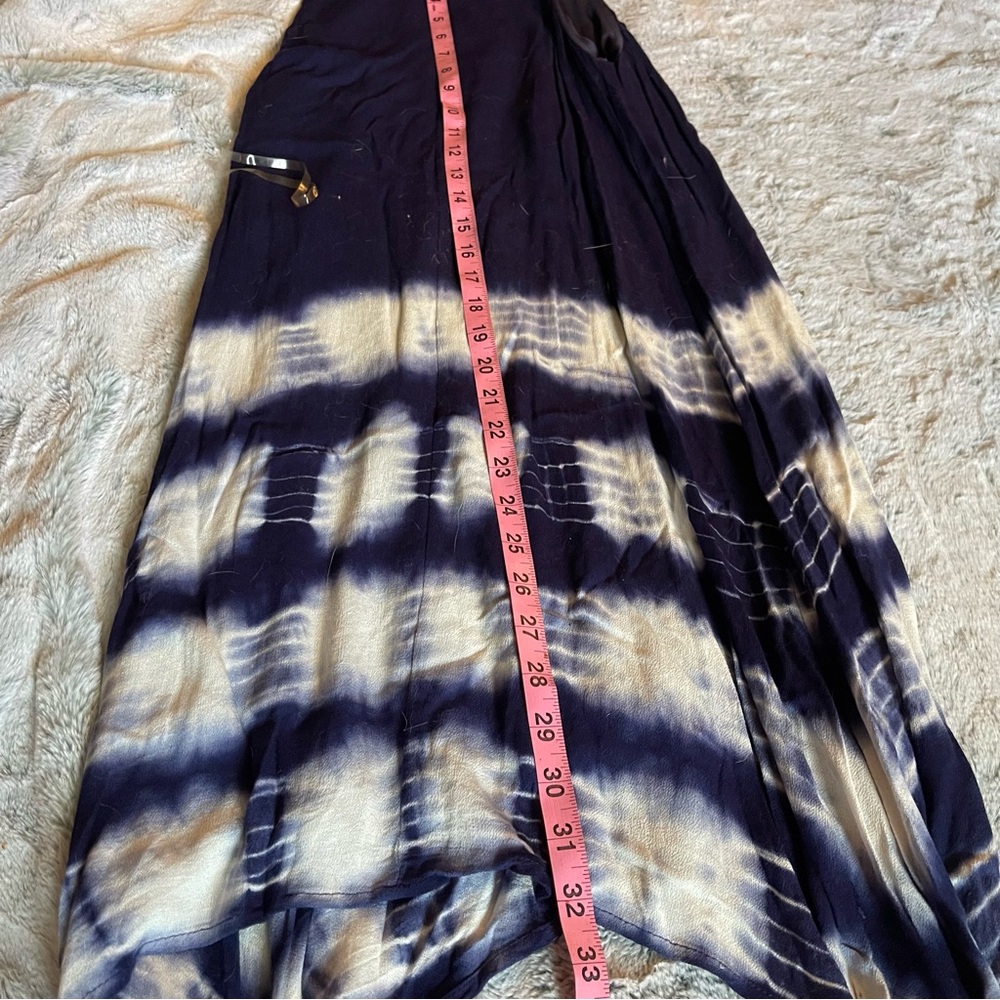 Francesca’s Collection Blue Rain Boho Tie Dye Midi Draped Dress - SMALL - Picture 10 of 10